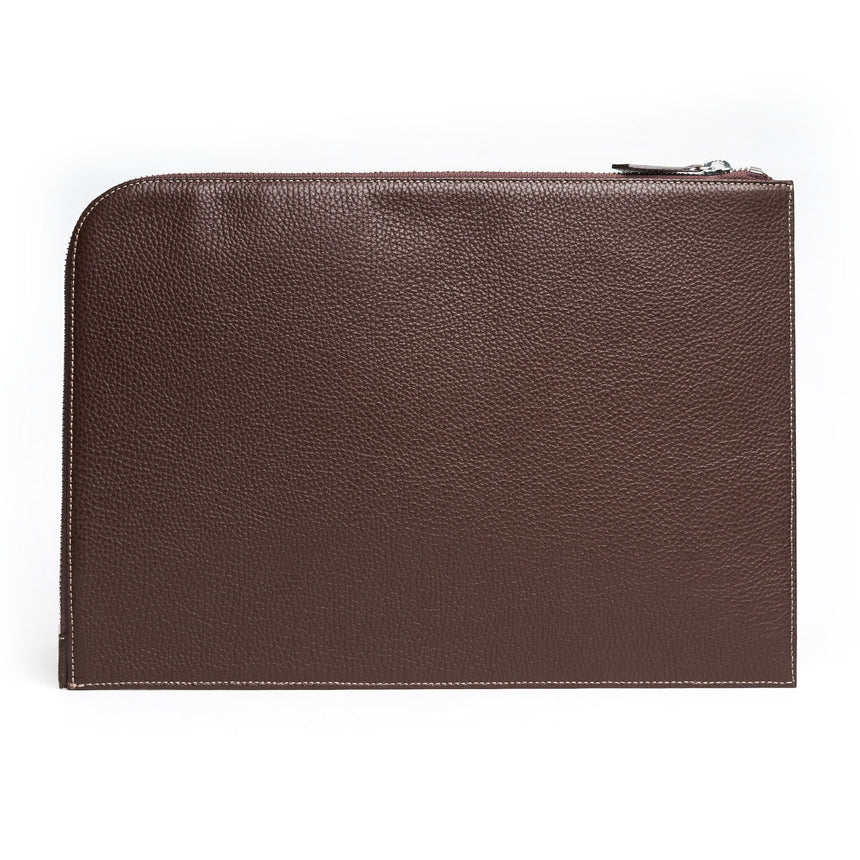 DARK BROWN LEATHER PORTFOLIO