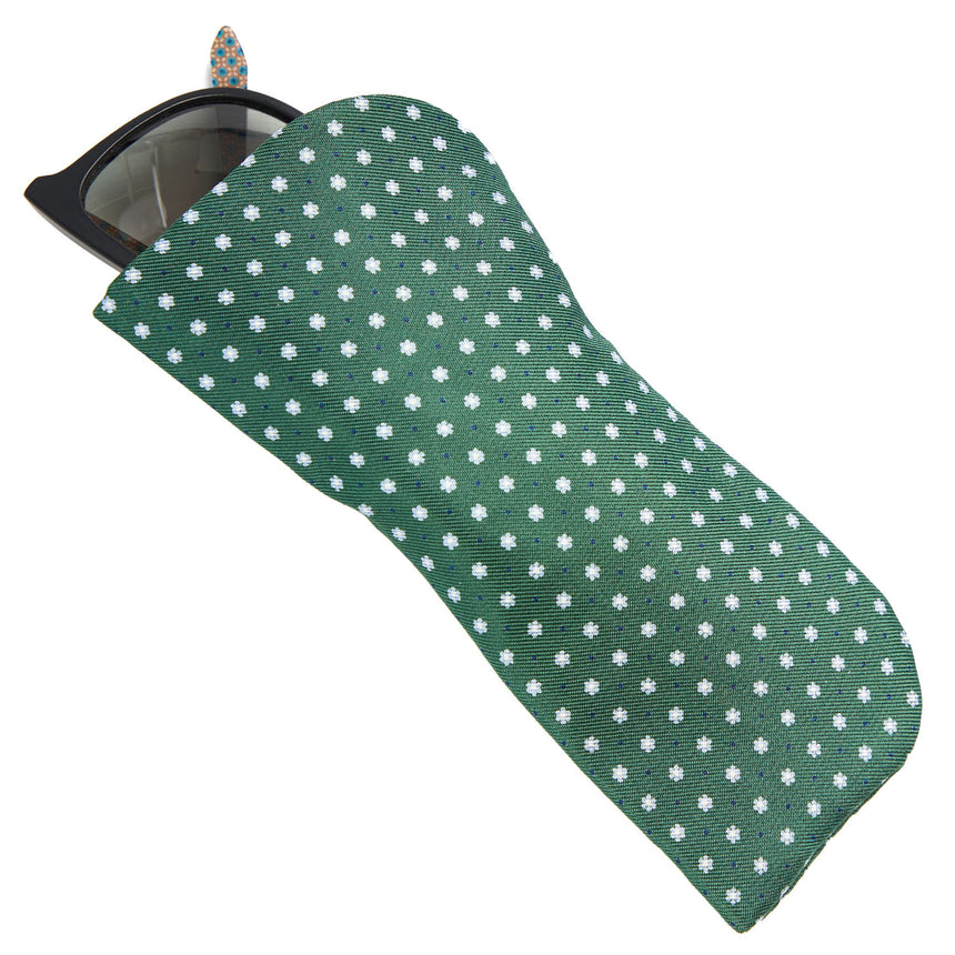 DARK GREEN GLASSES CASE