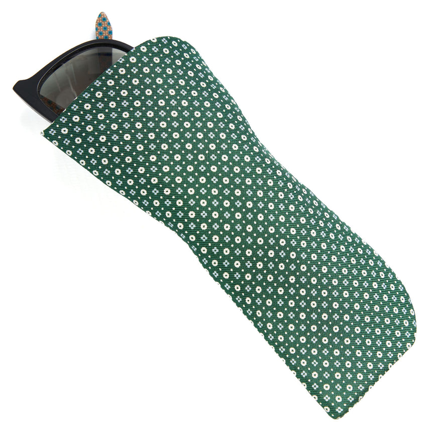 DARK GREEN GLASSES CASE