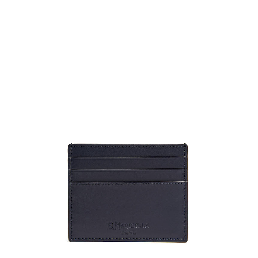 BLUE LEATHER CREDIT CARD HOLDER