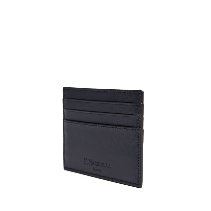 BLUE LEATHER CREDIT CARD HOLDER