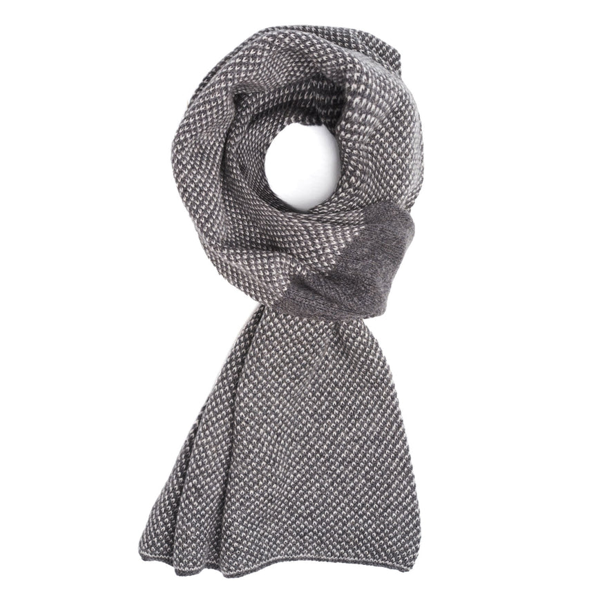 SCALDACOLLO GRIGIO E BEIGE IN CASHMERE