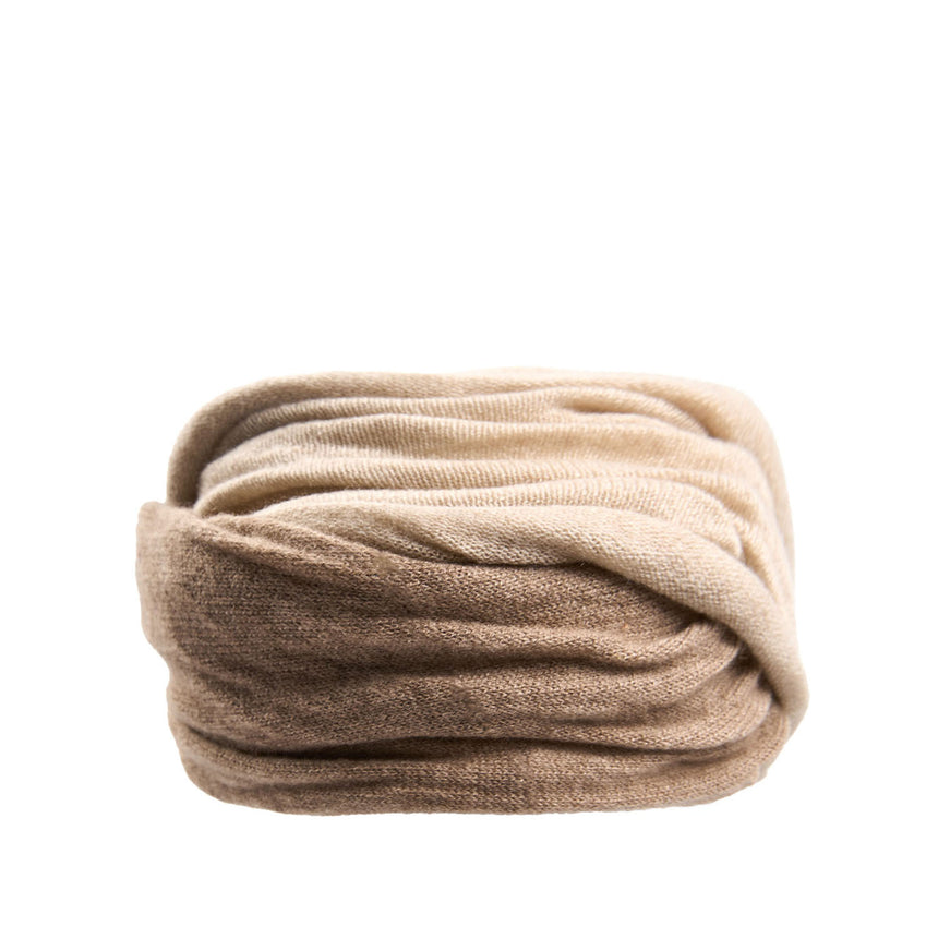 BEIGE AND LIGHT BROWNBEIG DOUBLE-KNIT WARMER