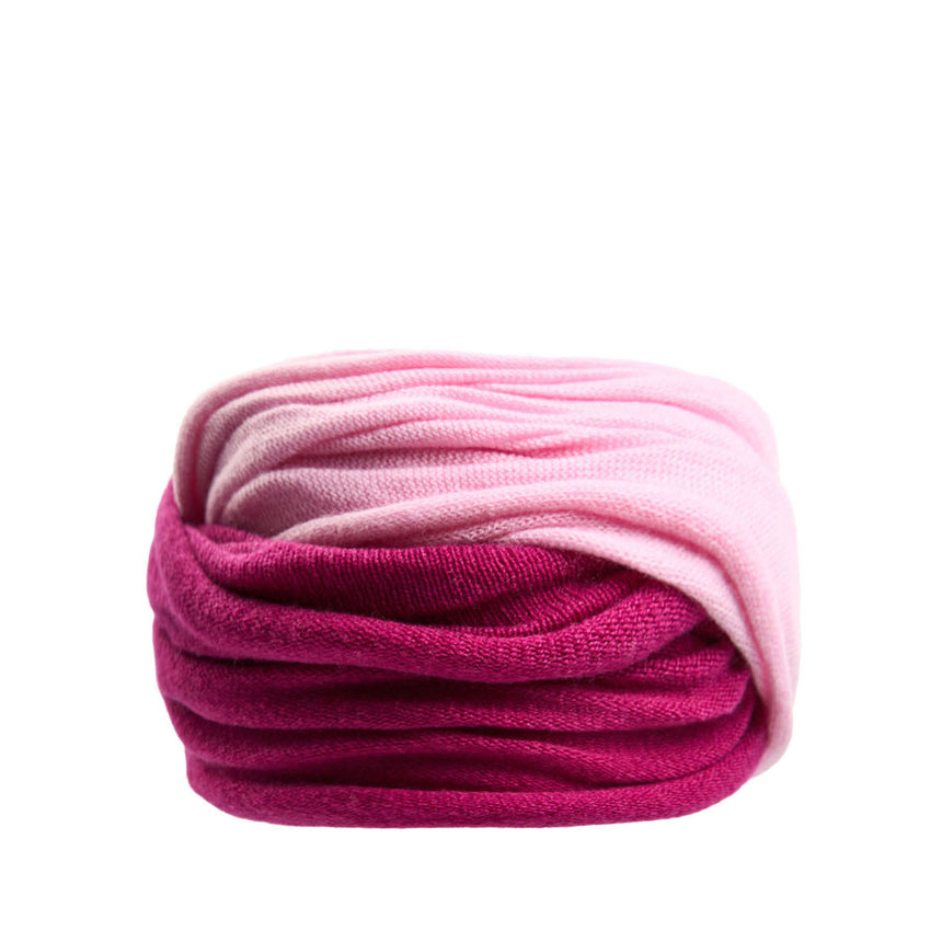 FUCSIA AND PINK DOUBLE-KNIT WARMER