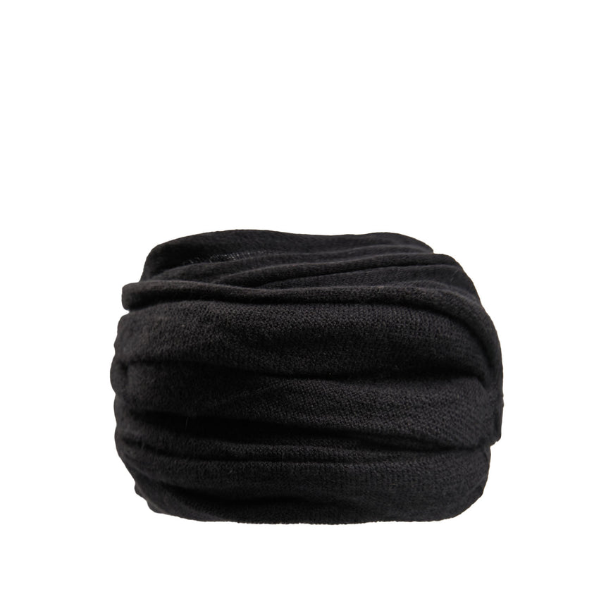 BLACK DOUBLE-KNIT WARMER