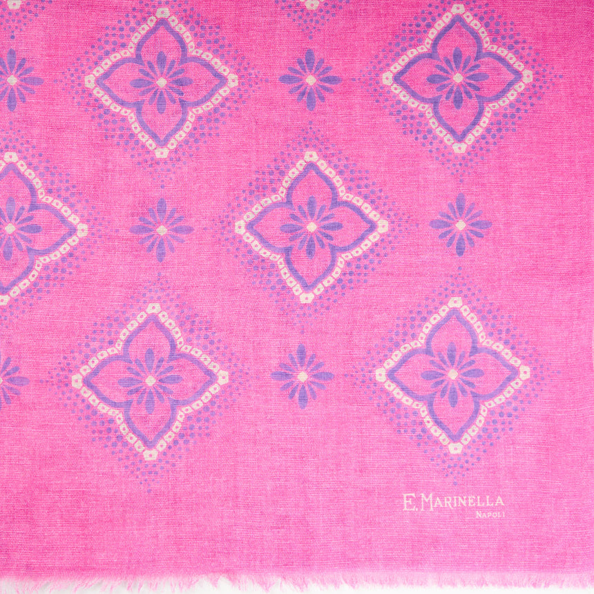 SCIARPA FUCSIA IN COTONE E LINO