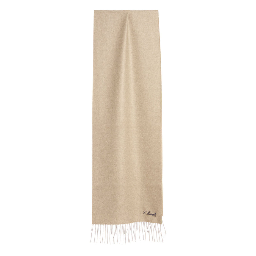 BEIGE SILK AND CASHMERE SCARF