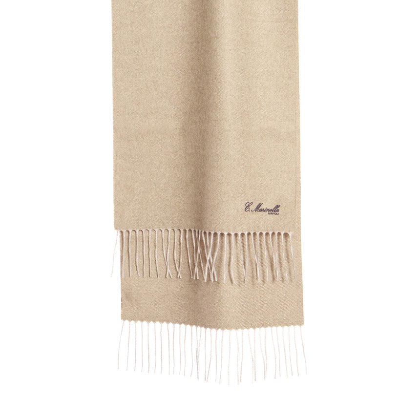 BEIGE SILK AND CASHMERE SCARF