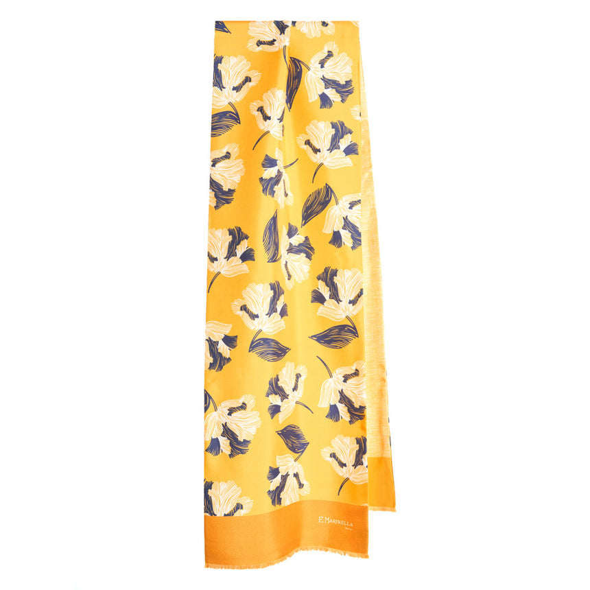 YELLOW DOUBLE SILK SCARF