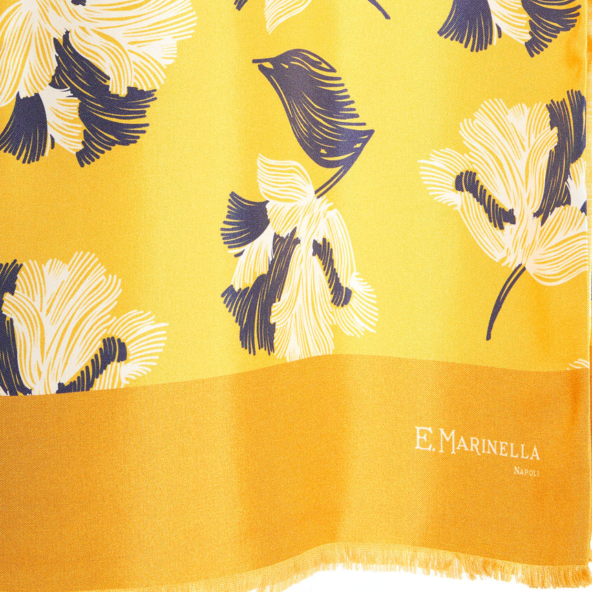 YELLOW DOUBLE SILK SCARF