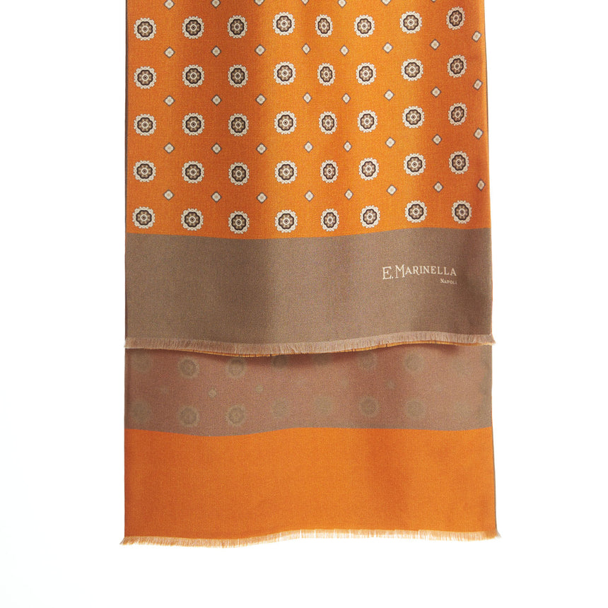 ORANGE DOUBLE SILK SCARF