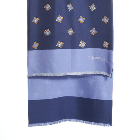 BLUE DOUBLE SILK SCARF