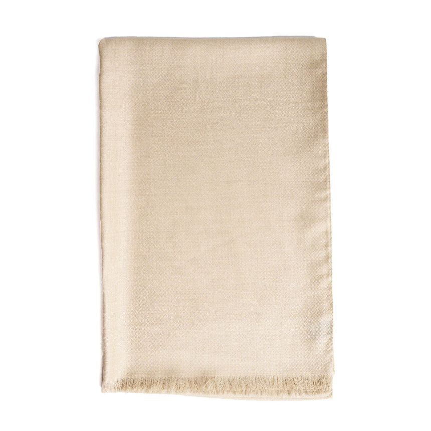 BEIGE EM LOGO SCARF