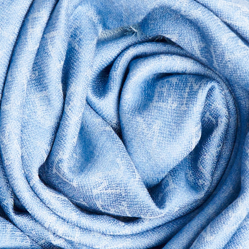 POWDER BLUE EM LOGO SCARF