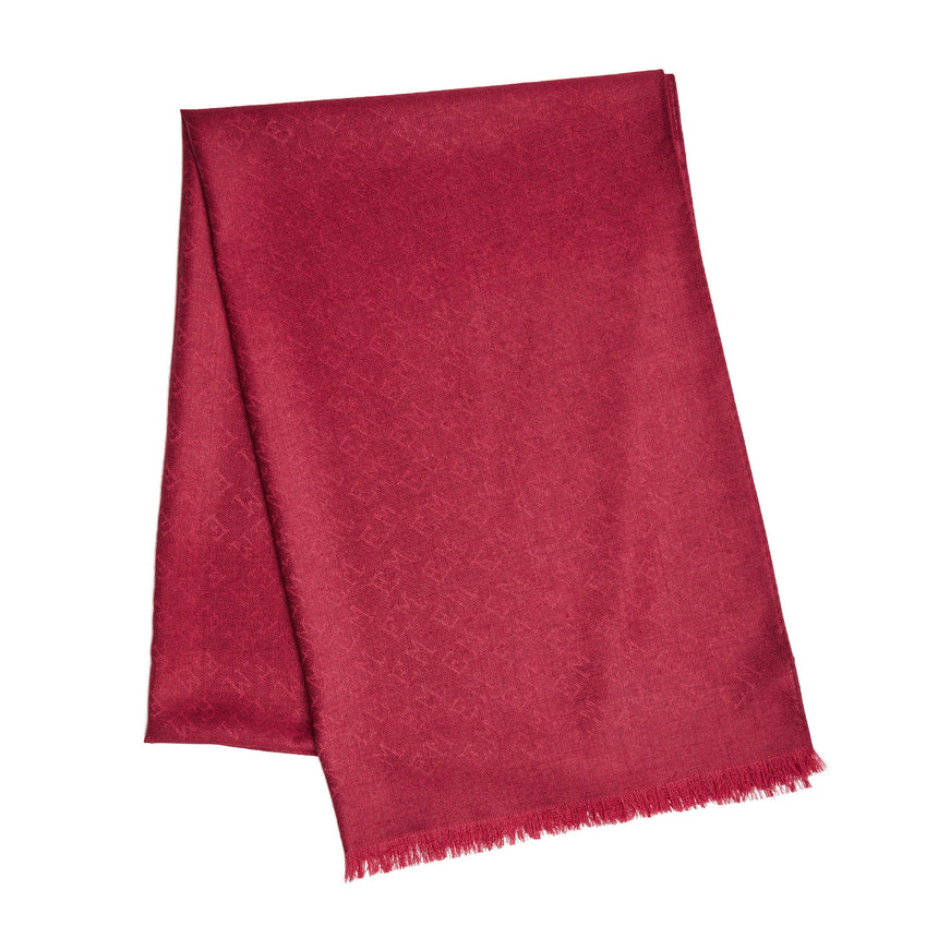 BURGUNDY EM LOGO SCARF