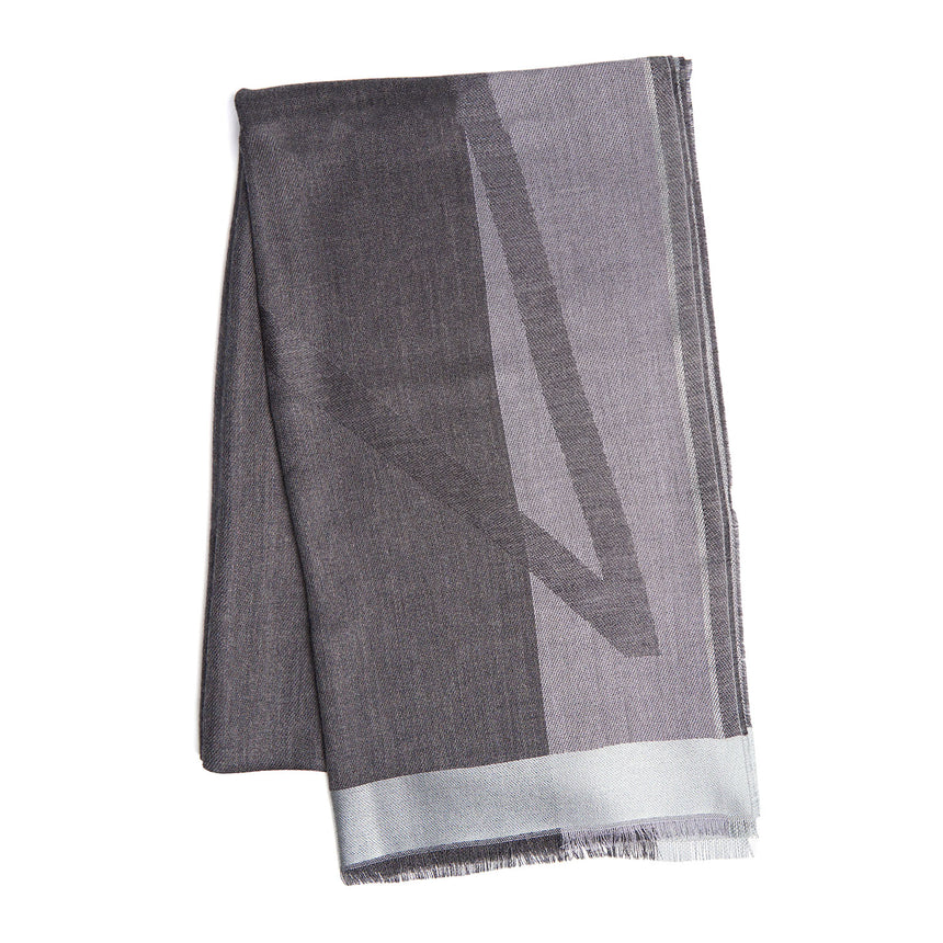 SCIARPA GRIGIO CHIARO E SCURO IN CASHMERE