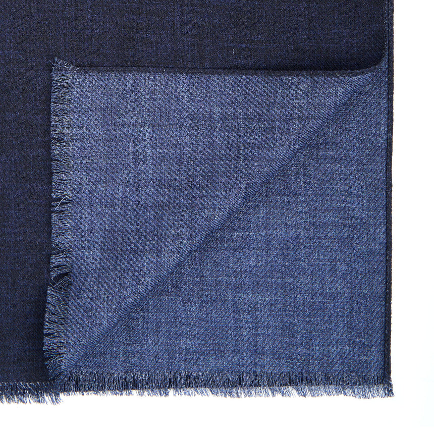 DARK AND LIGHT BLUE WOOL STOLE