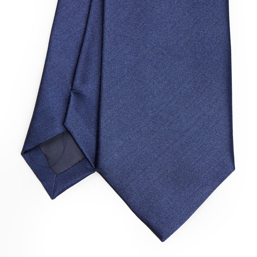 CEREMONIAL BLUE SILK SATIN TIE